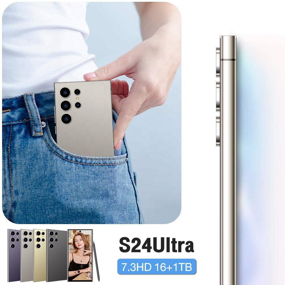 2024 New S24 Ultra 5G Mobile Phone 7.3 Inch 16Gb + 1Tb Android 14 Smartphone High quality Hot sale Cellphones
